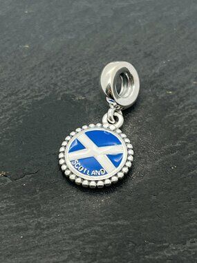 Pandora SCOTLAND Flag Exclusive Charm Sterling Silver Dangle Charm Jewelry